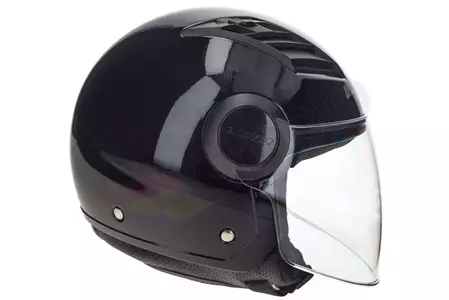 LS2 OF562 AIRFLOW SOLID BLACK atviro veido motociklininko šalmas XS-3