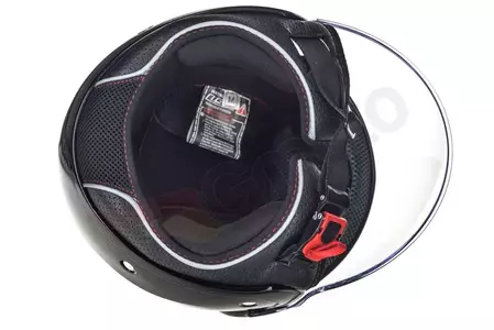 LS2 OF562 AIRFLOW SOLID BLACK XXS capacete aberto para motociclistas-8