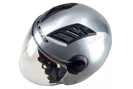 LS2 OF562 AIRFLOW SOLID SILVER L capacete aberto para motociclistas-6