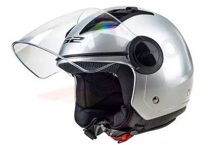 LS2 OF562 AIRFLOW SOLID SILVER S motorcykelhjälm med öppet ansikte - AK3056250043
