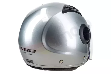 LS2 OF562 AIRFLOW SOLID SILVER XL casco da moto open face-4
