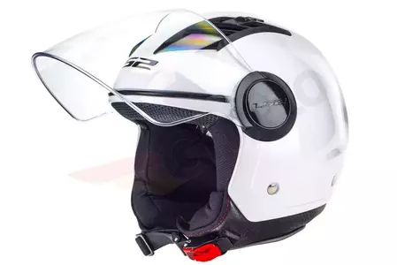 LS2 OF562 AIRFLOW SOLID WHITE XXS motociklista ķivere ar atvērtu seju - AK3056250021