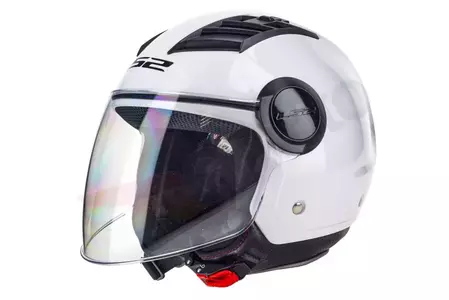 LS2 OF562 AIRFLOW AIRFLOW SOLID WHITE XXS cască de motocicletă cu fața deschisă-2