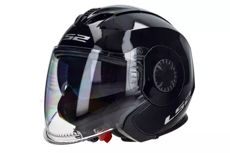 LS2 OF570 VERSO SOLID BLACK casco de moto abierto M-2