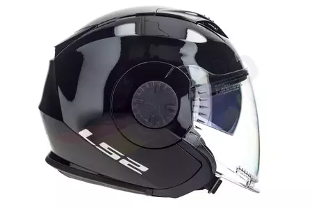 LS2 OF570 VERSO SOLID BLACK casco de moto abierto M-3
