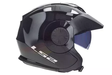 LS2 OF570 VERSO SOLID BLACK motoristična čelada z odprtim obrazom M-7