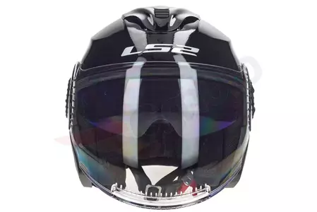 LS2 OF570 VERSO SOLID BLACK casco da moto aperto M-8