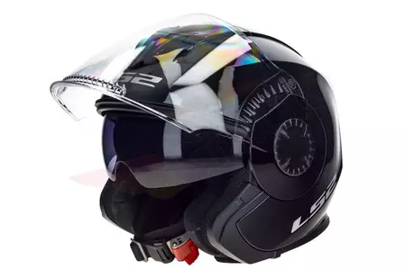 LS2 OF570 VERSO SOLID BLACK XS atviro veido motociklininko šalmas - AK3057010122