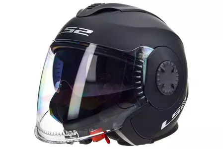 LS2 OF570 VERSO SOLID MATT BLACK 3XL capacete aberto para motociclistas-4