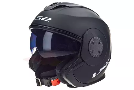 LS2 OF570 VERSO SOLID MATT BLACK XS каска за мотоциклет с отворено лице-3