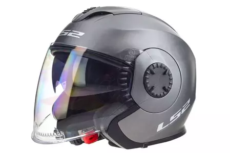 LS2 OF570 VERSO SOLID MATT TITANIUM 3XL capacete aberto para motociclistas-2