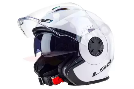 LS2 OF570 VERSO SOLID WHITE L casque moto ouvert