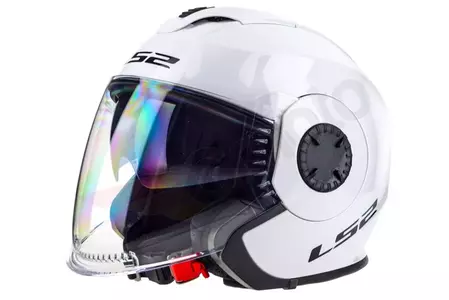 LS2 OF570 VERSO SOLID WHITE S motoristična čelada z odprtim obrazom-2