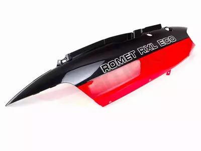 Romet RXL ECO 12 tapa lateral izquierda negro rojo - 02-TJ10D-070100004-2