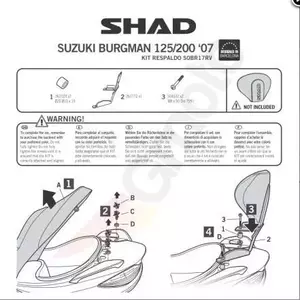 SHAD passagerarryggstöd Suzuki Burgman 125 200 07-15-3