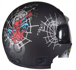 Kinder-Motorradhelm Awina Junior 47-48 cm schwarz matt Spiderman-2