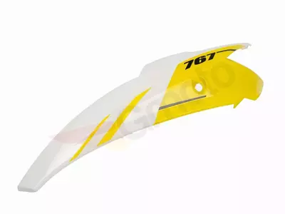 Osłona boczna tylna Romet 767 10 lewa biało żółta - 02-QBH-42605-0000-1