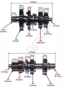 Getriebe Motor 154FMI 125 cm3-4