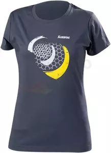 Akrapovic Mesh grå/gul kortärmad T-shirt för damer L - 801766
