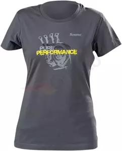 Akrapovic Pure Performance dames-T-shirt korte mouw grijs/geel L-1