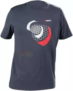 T-shirt manches courtes Akrapovic Mesh gris/blanc/rouge pour homme L-1