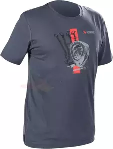 T-shirt koszulka męska z krótkim rękawem Akrapovic Red Strip szary/czarny S-1
