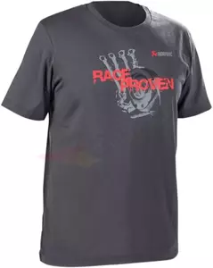 T-shirt Akrapovic Race Proven a maniche corte da uomo grigio/rosso 3XL-1