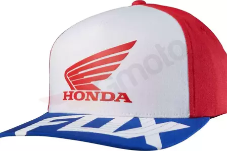 FOX HONDA BASIC RED/WHTE BASEBALL CAP L/XL-1
