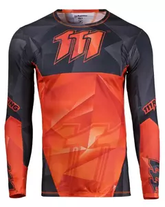 Motorcykel-sweatshirt 111 Racing 111.1 Rapid Orange sort/orange L - 2-0262-704-9761-L
