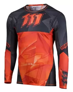 Motorcykel-sweatshirt 111 Racing 111.1 Rapid Orange sort/orange M - 2-0262-704-9761-M