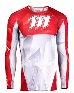 Hanorac de motocicletă 111 Racing 111.1 Sharp Red alb/roșu L - 2-0262-704-9750-L