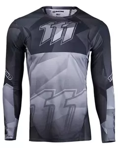 Tricou de motocicletă 111 Racing 111.1 Thunder Gray negru/gri L-1
