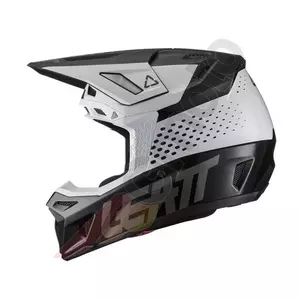 "Leatt GPX 8.5 V22 cross enduro" motociklininko šalmas + "Velocity 5.5" akiniai juodai balti XS-3