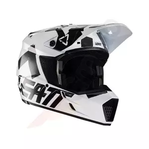 Capacete Leatt GPX 3.5 V22 branco preto XXL para motociclismo cross enduro - 1022010195