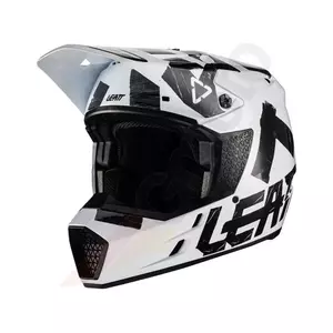 Capacete Leatt GPX 3.5 V22 branco preto XXL para motociclismo cross enduro-2