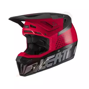 Kask motocyklowy cross enduro Leatt GPX 8.5 V22 + Gogle Velocity 5.5 czerwony czarny XS-2