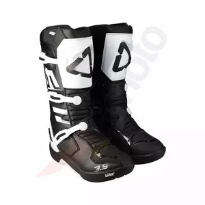 Leatt 3.5 junior cross enduro motoristični škornji black white 37 (vložek 23 cm)-1