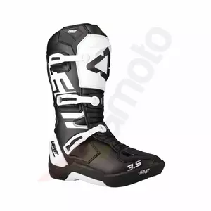 Botas de motociclismo Leatt 3.5 junior cross enduro preto branco 33 (palmilha 21 cm)-2