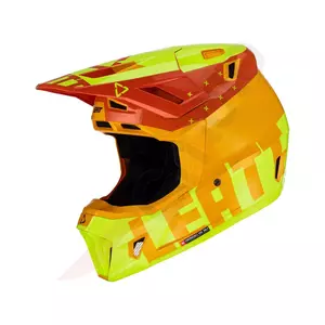 Kask motocyklowy cross enduro Leatt GPX 7.5 V23 + Gogle Velocity 4.5 Iriz żółty fluo S-2