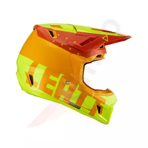 Helm Motorrad cross enduro Leatt GPX 7.5 V23 Brille Velocity 4.5 Iriz orange-gelb S-3