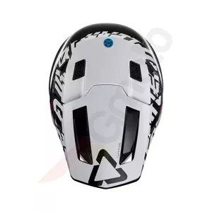 Leatt GPX 9.5 Carbon white V23 cross enduro motociklu ķivere + Velocity 6.5 Iriz brilles melnas baltas M-5