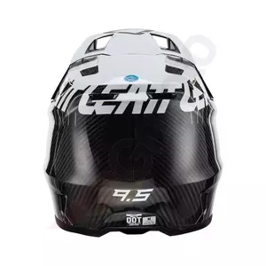 Leatt GPX 9.5 Carbon white V23 cross enduro motociklu ķivere + Velocity 6.5 Iriz brilles melnas baltas M-6