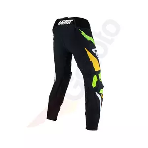 Leatt 5.5 I.K.S V23 pantaloni moto cross enduro nero bianco arancio verde fluo M-4