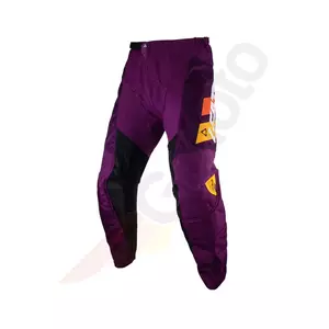 Leatt motorkářský cross enduro outfit mikina + kalhoty 3.5 junior indigo fialová oranžová L 140-150cm-5