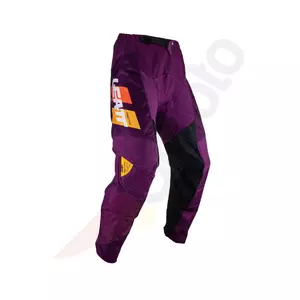 Leatt motorkársky cross enduro outfit mikina + nohavice 3.5 junior indigo fialová oranžová S 120-130cm-4