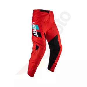 Leatt motorkářské crossové enduro oblečení mikina + kalhoty 3.5 červená černá modrá M-4