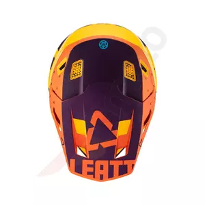 Leatt GPX 7.5 V23 крос ендуро мотоциклетна каска + очила Velocity 4.5 Iriz индиго жълто флуоро лилаво L-5