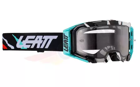 Leatt Velocity 5.5 V23 Motorradbrille schwarz blau geräuchert grau Glas 58 %.-1