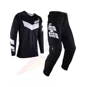 Leatt motorkářské crossové enduro oblečení mikina + kalhoty 3.5 černá bílá 3XL-1
