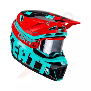 Leatt GPX 7.5 V23 cross enduro helma na motorku + brýle Velocity 4.5 Iriz navy red blue M